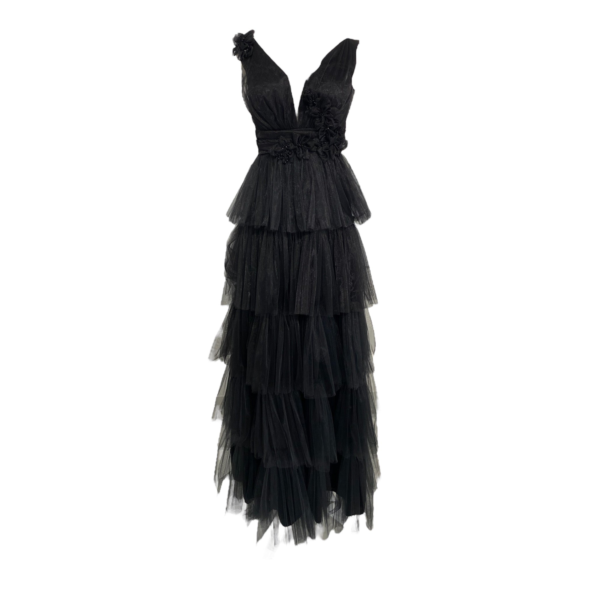 ROBE EN TULLE À VOLANTS