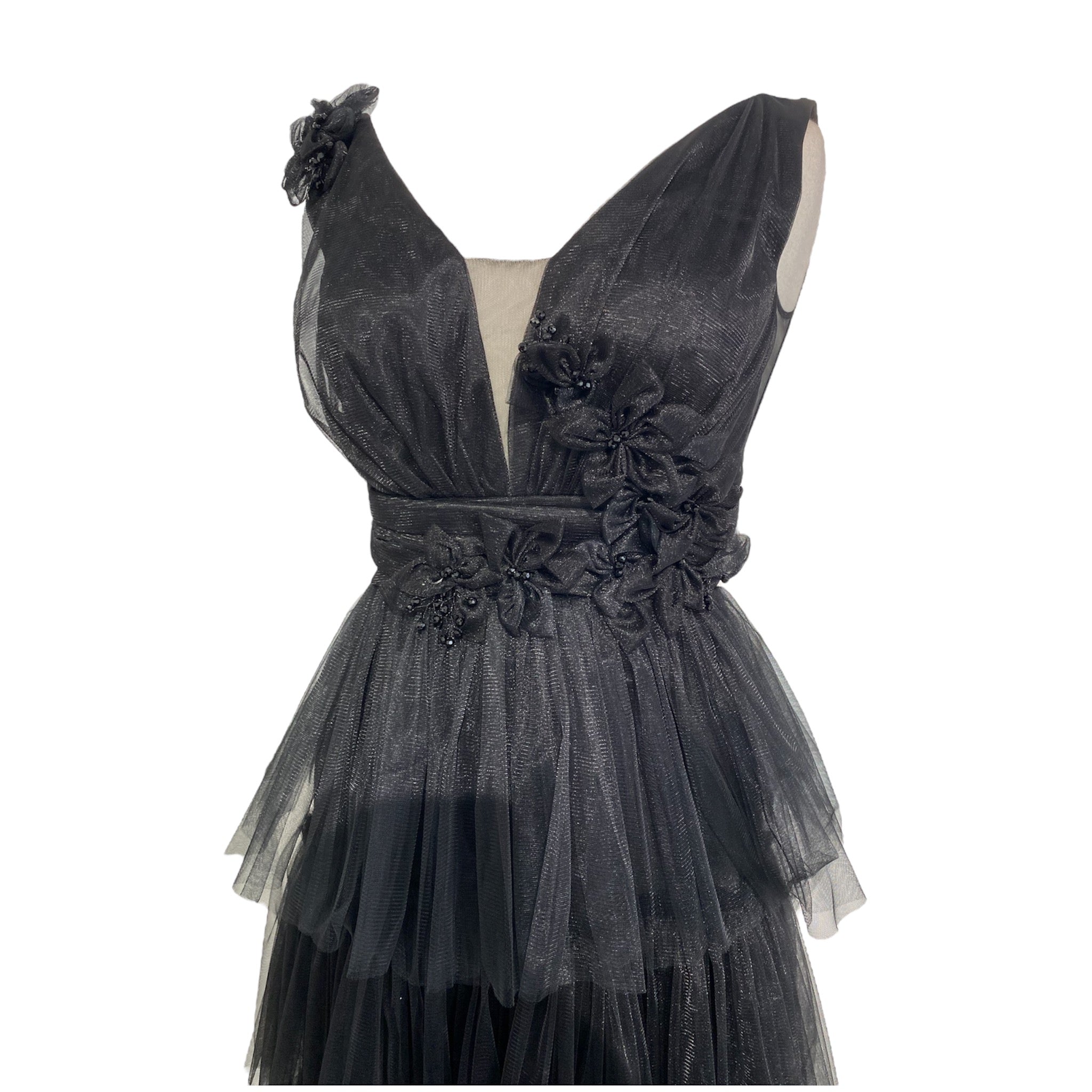 TULLE DRESS WITH RUFFLES
