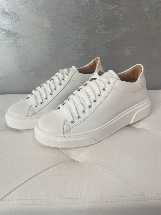 Sneakers in pelle bianca