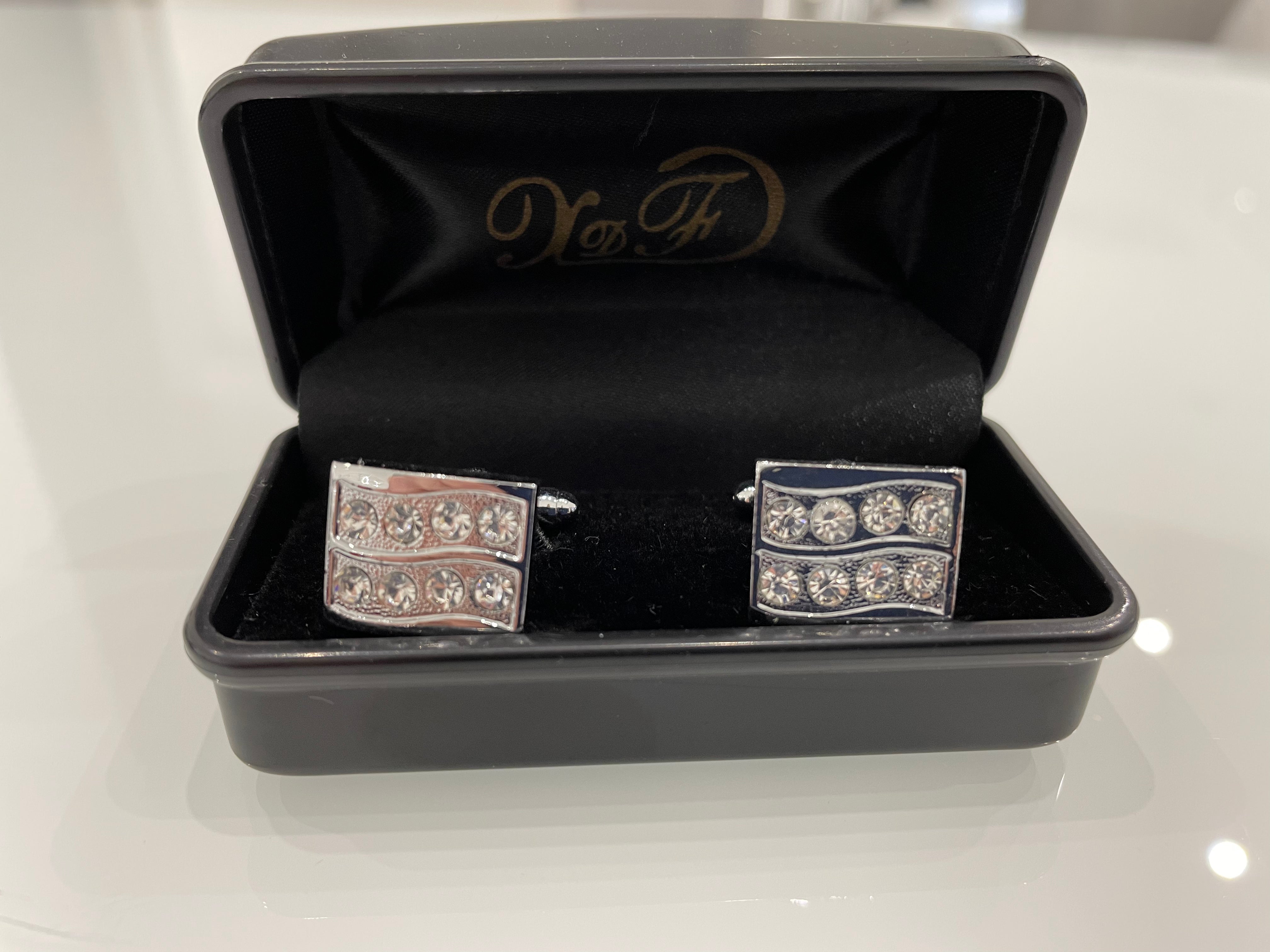 Boutons de manchette carrés "Diamant"