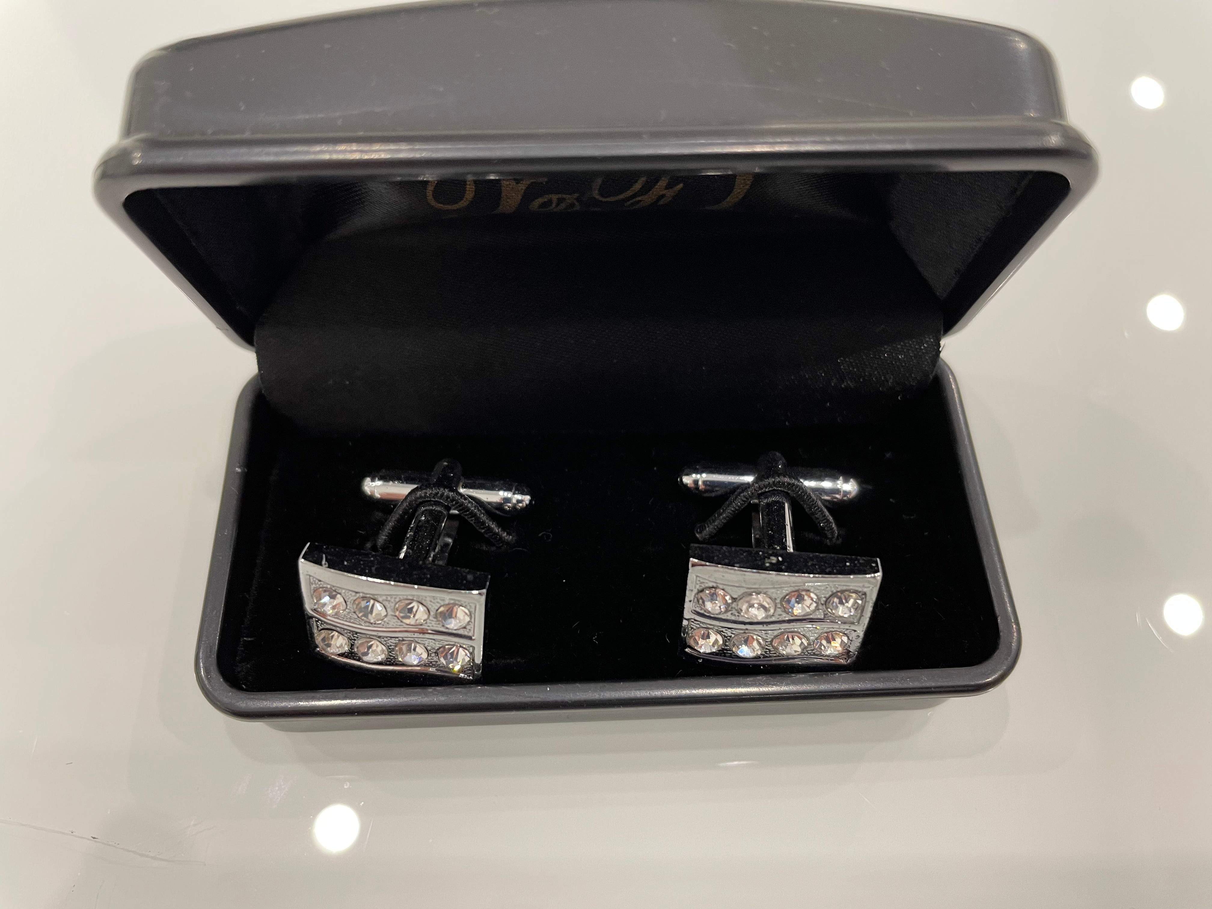 Boutons de manchette carrés "Diamant"