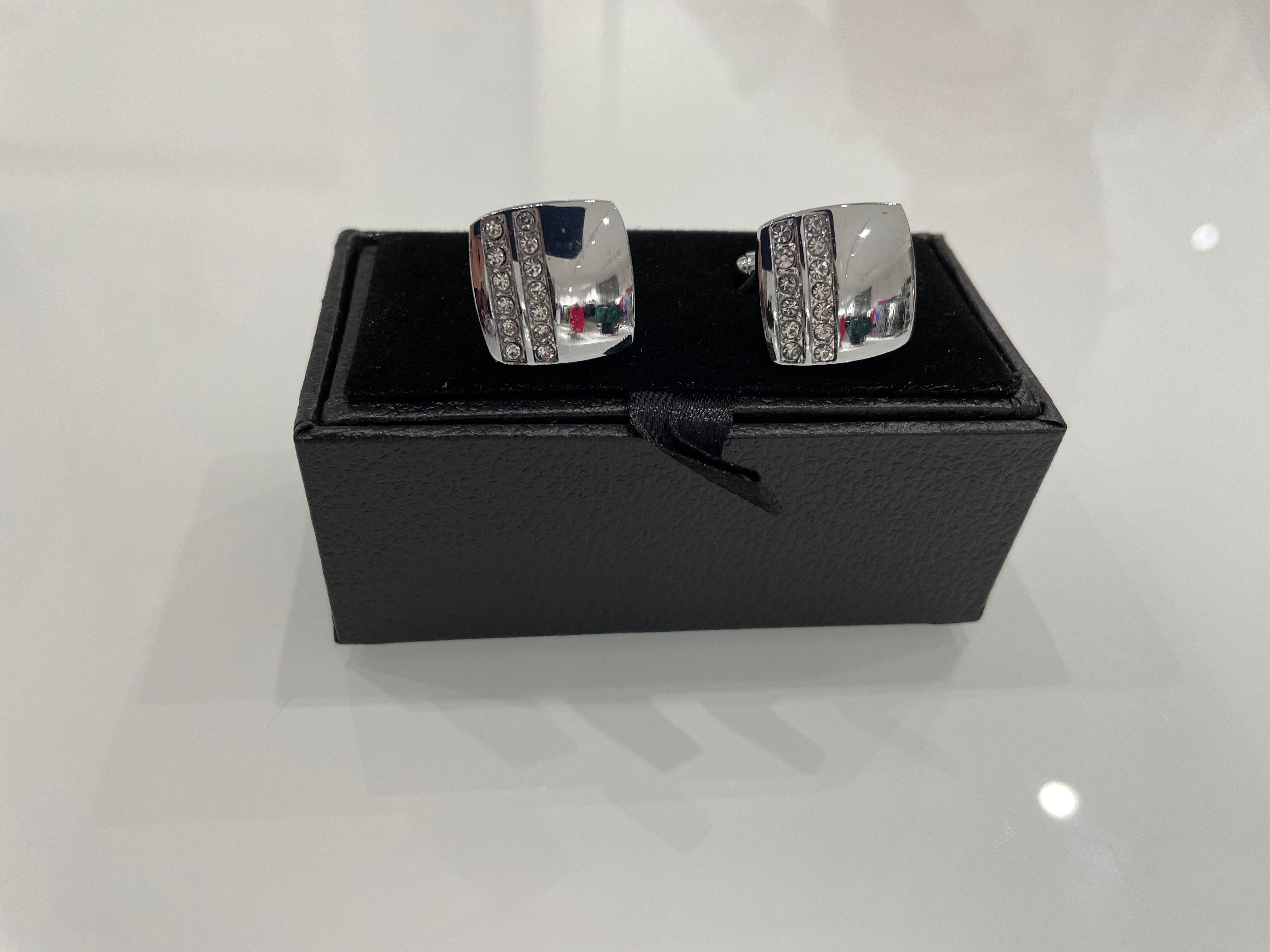 Boutons de manchette rayés « Diamond Design »