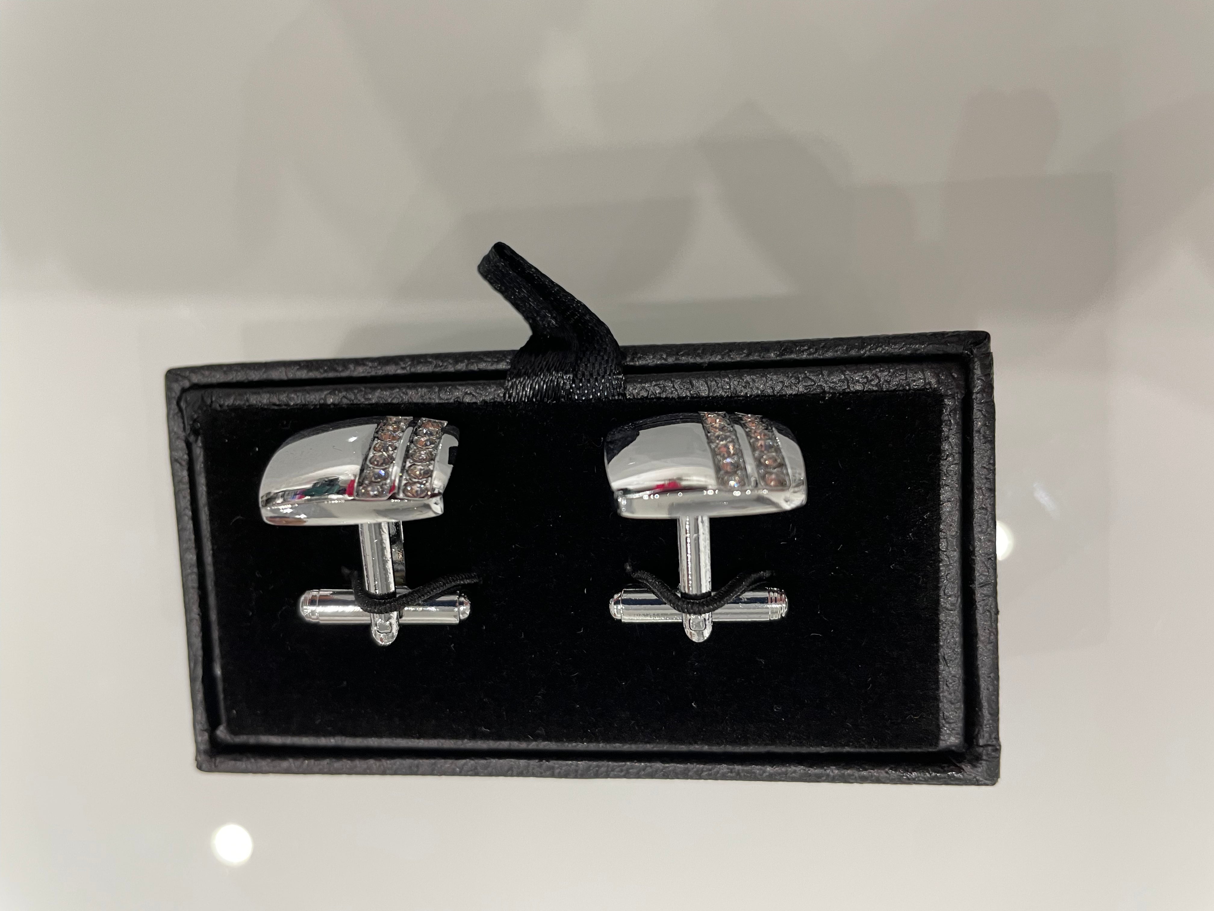 Boutons de manchette rayés « Diamond Design »