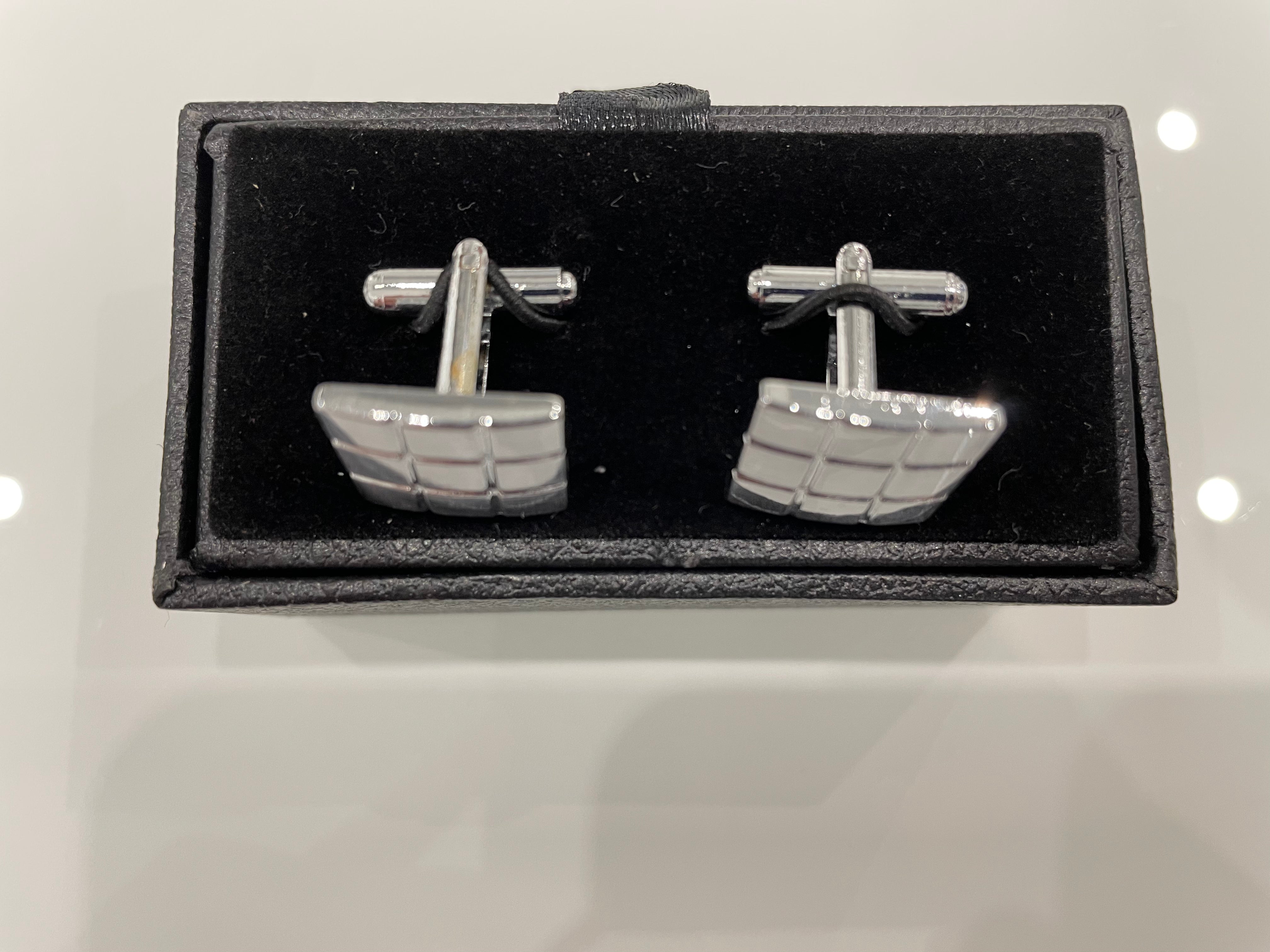 "Formal Steel" Square Cufflinks