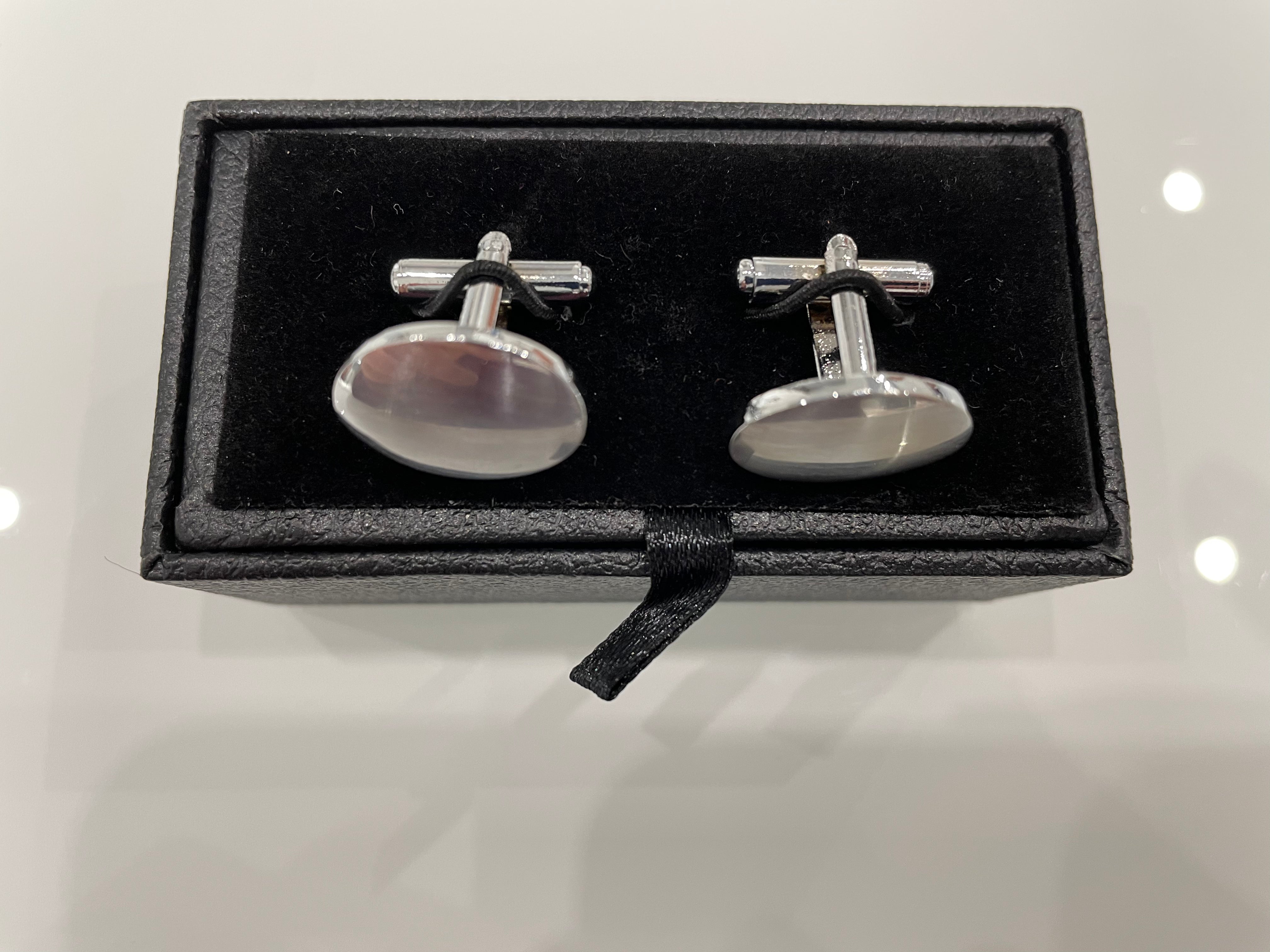 Round Cufflinks "Formal Steel"