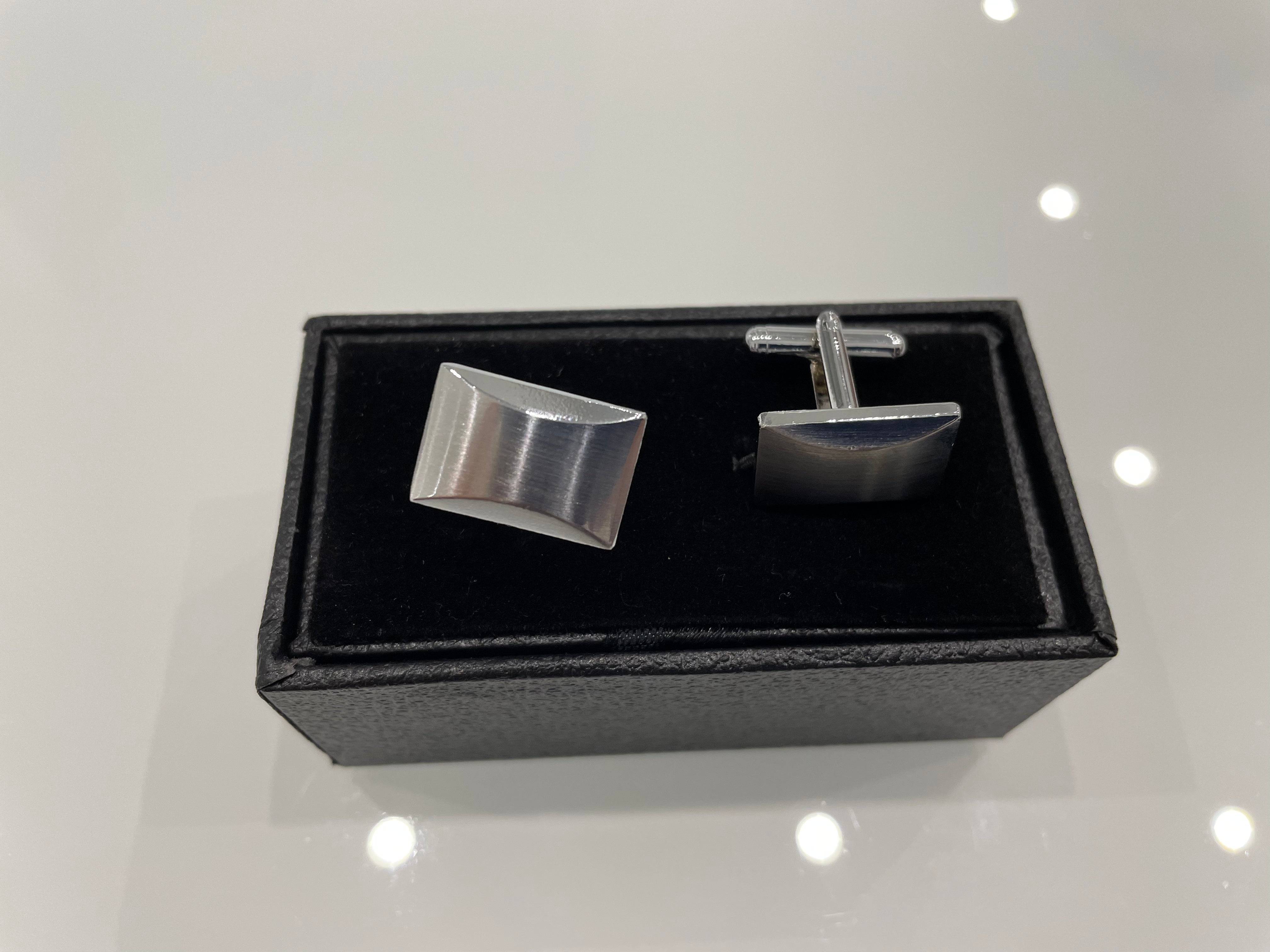 "Formal Steel" Rhomboid Cufflinks