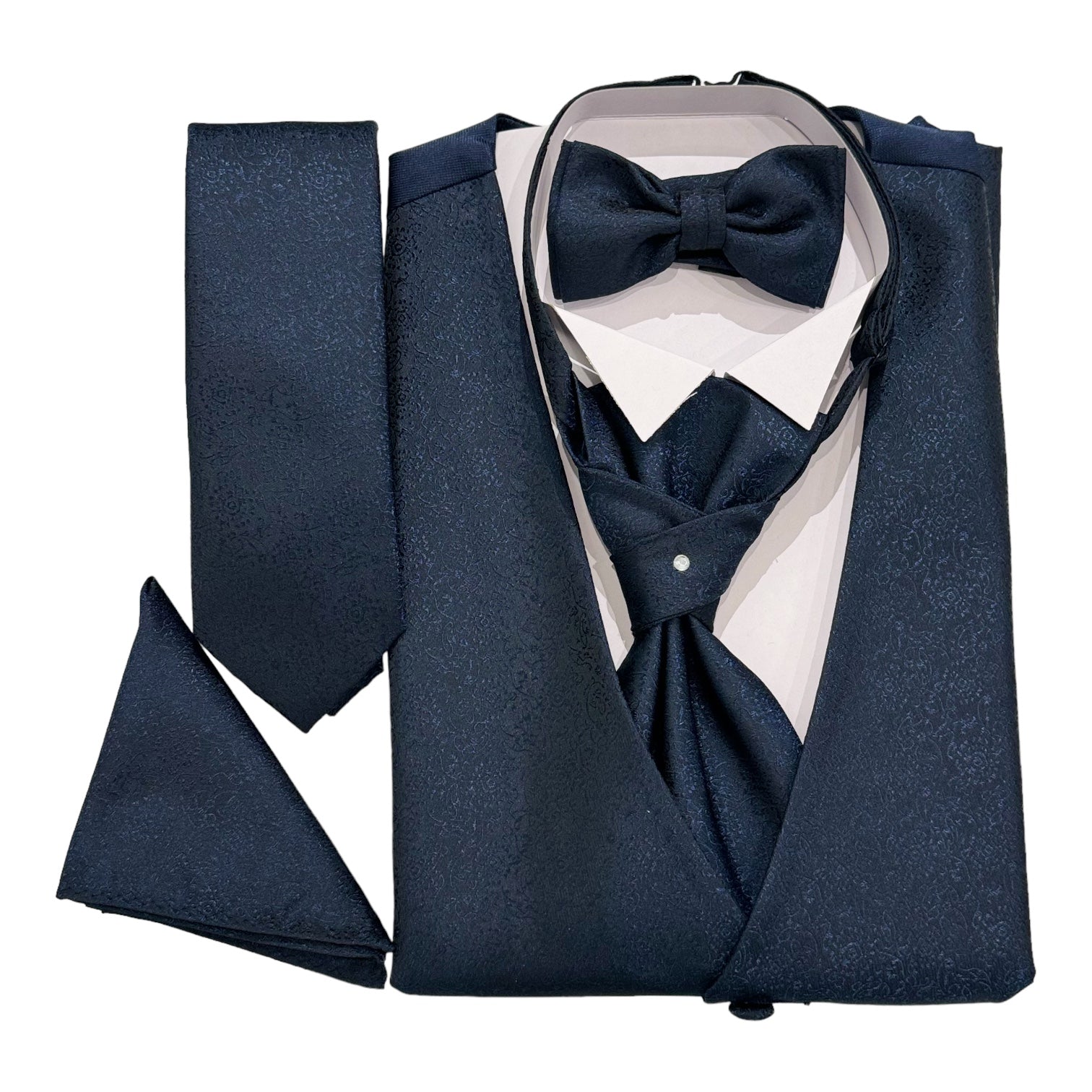 GILET MONOPETTO DAMASCATO STRETTO