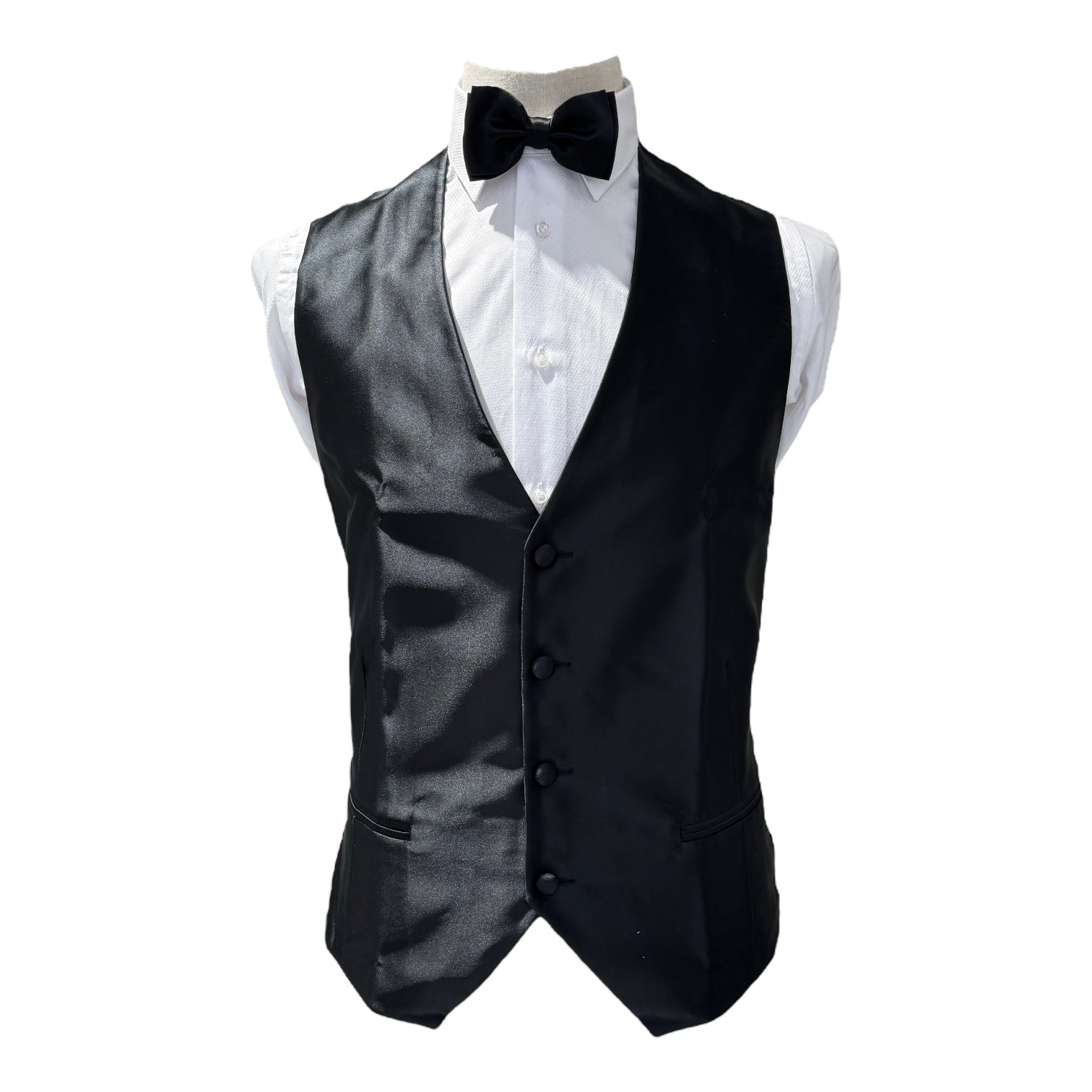 GILET MONOPETTO IN RASO