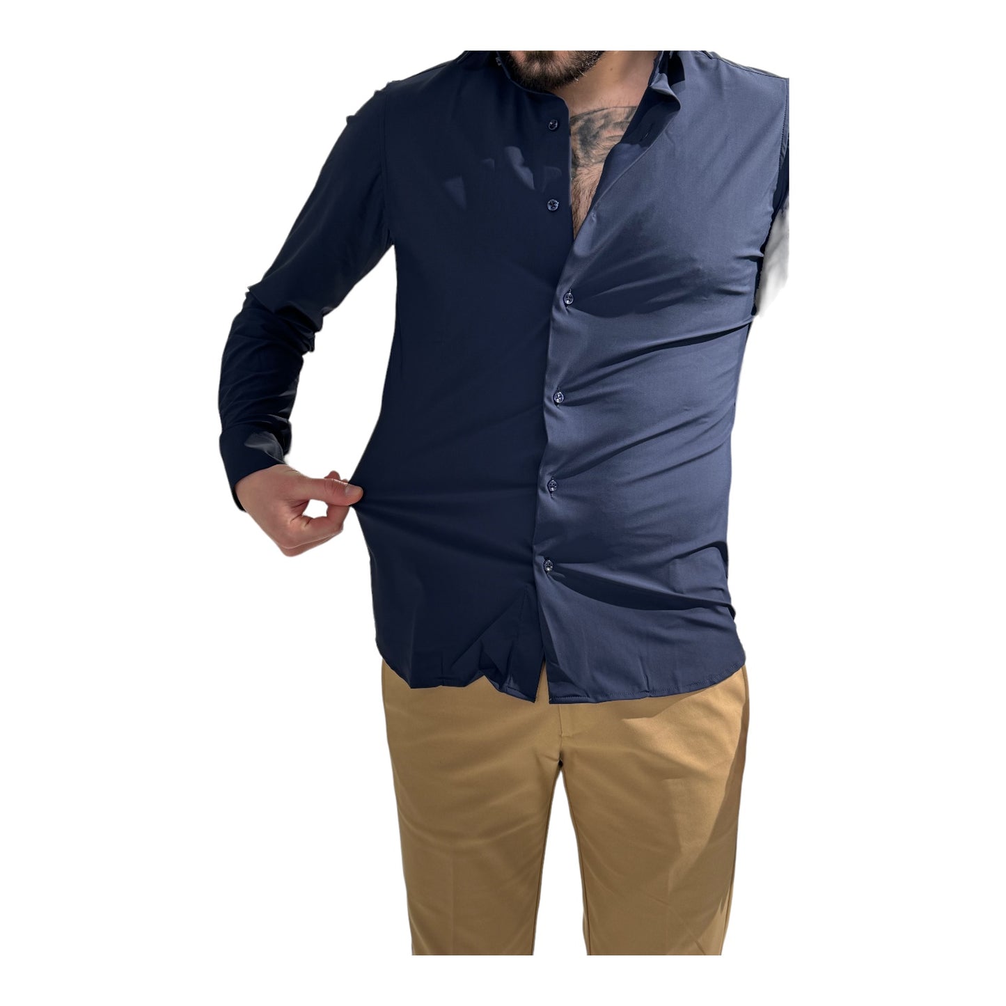 CAMICIA PERFORMANCE BLU