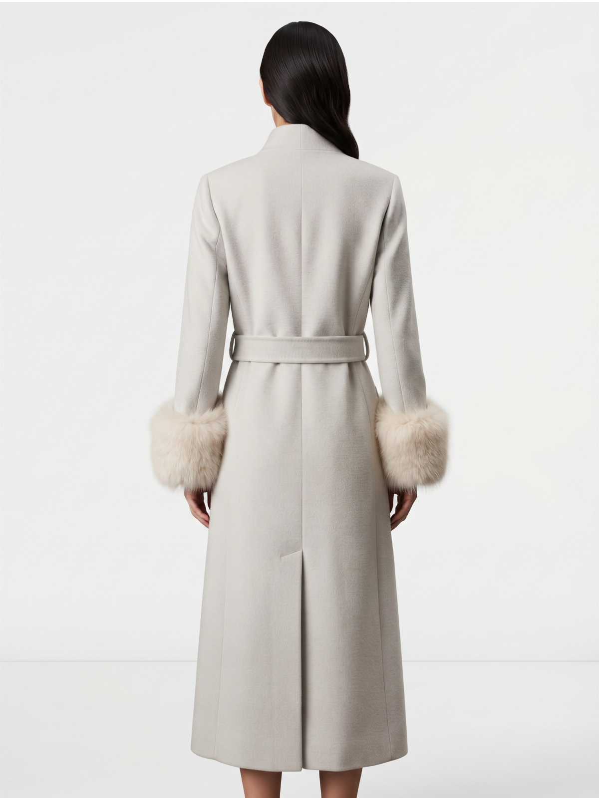 CAPPOTTO CON POLSI IN PELLICCIA