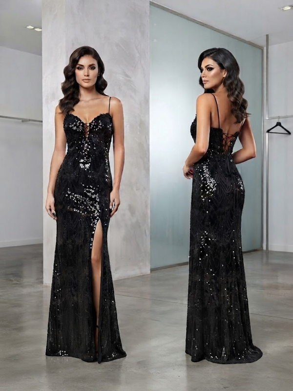 Abito Lungo Paillettes