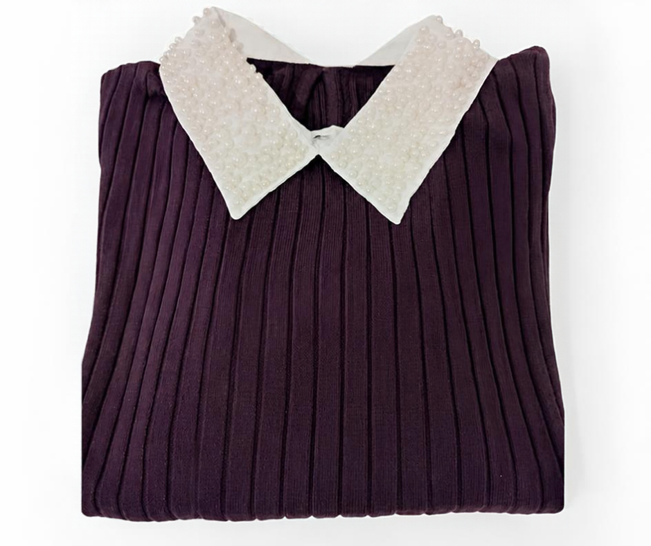 MAGLIONE COLLO DI PERLE