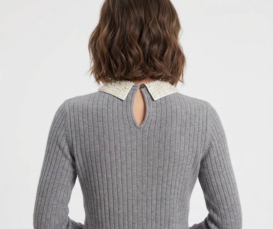 MAGLIONE COLLO DI PERLE