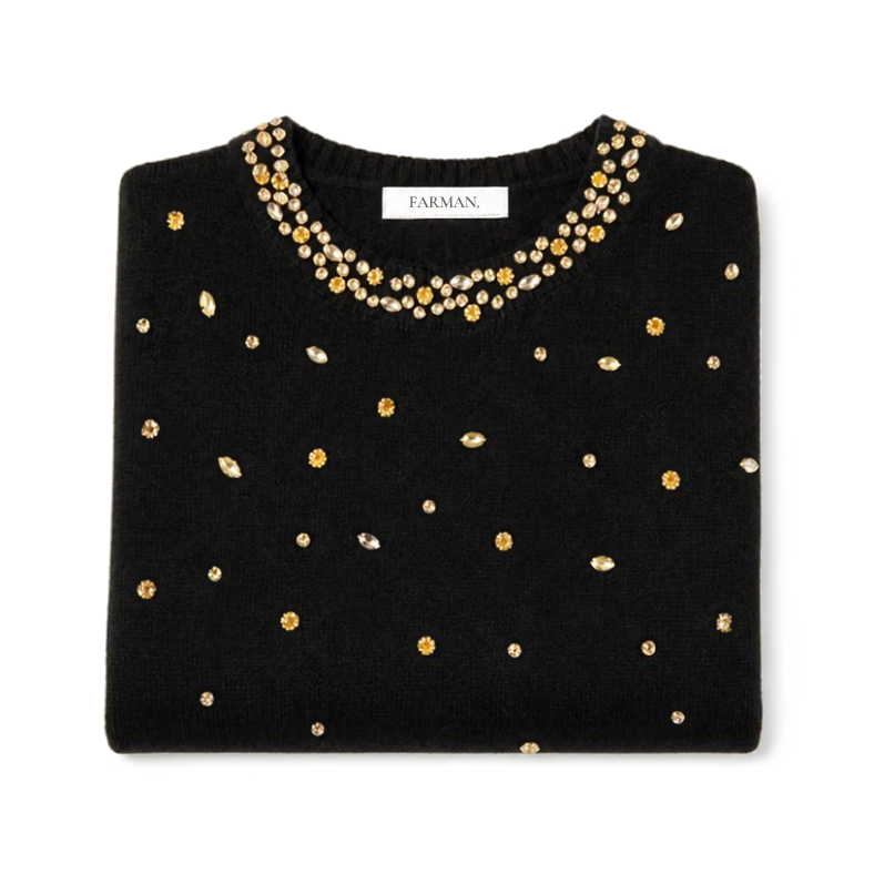 MAGLIONE  CON DETTAGLI PIETRE