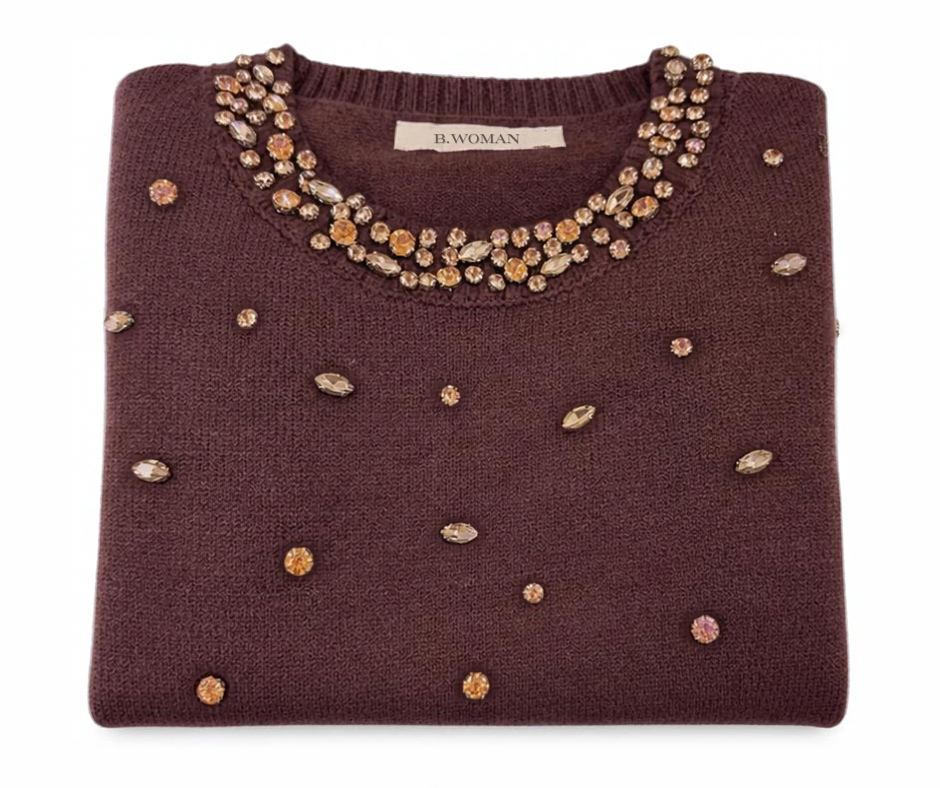 MAGLIONE  CON DETTAGLI PIETRE