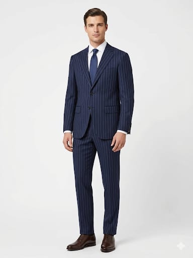 MONOPETTO GESSATO BLU