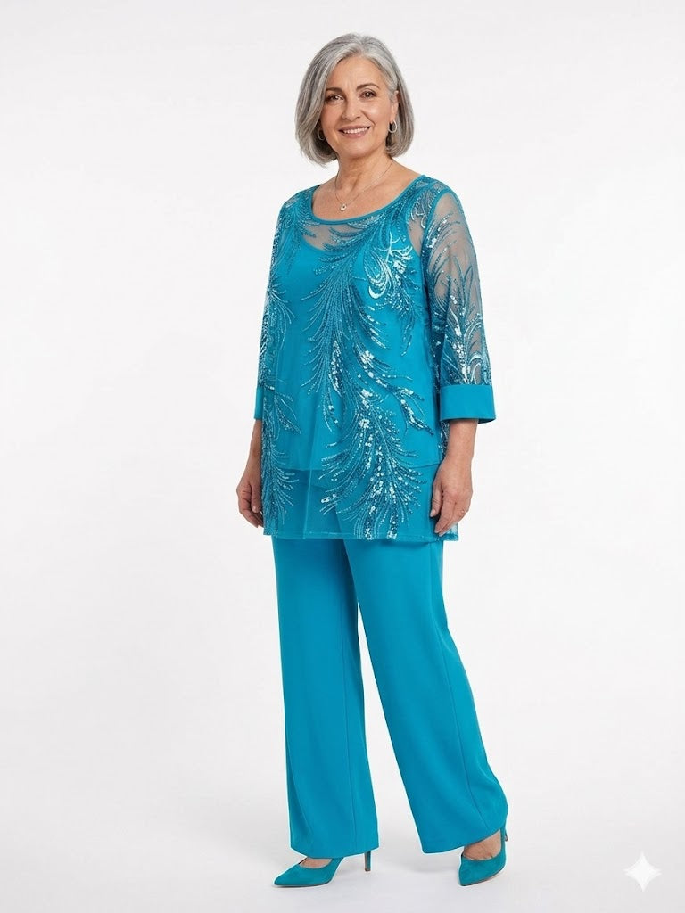 COMPLETO BLUSA PAILLETTES