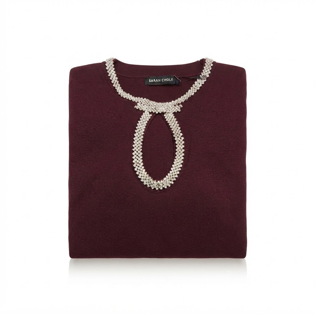 MAGLIONE GIROCOLLO A GOCCIA