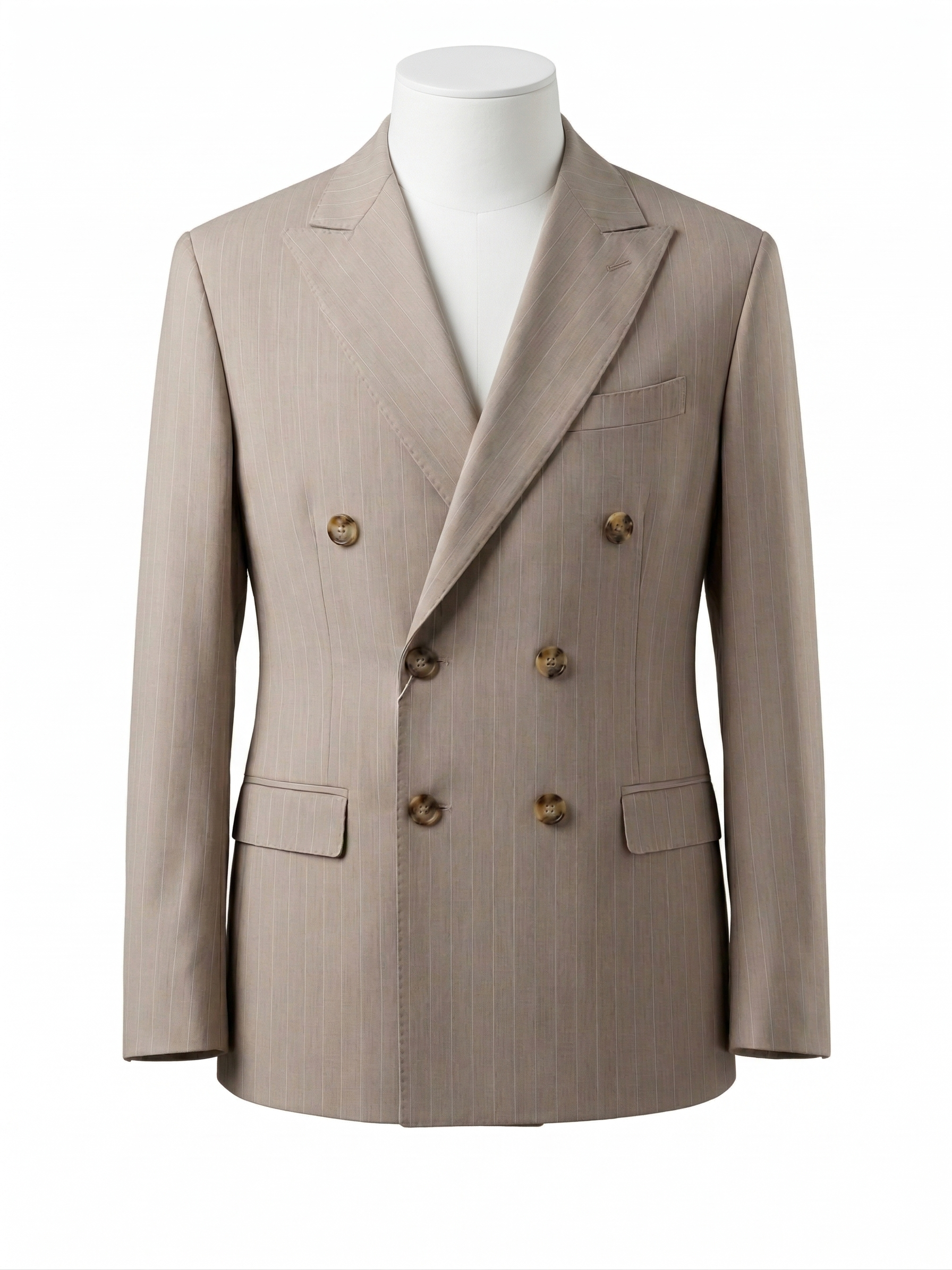 ABITO DOPPIOPETTO GESSATO BEIGE